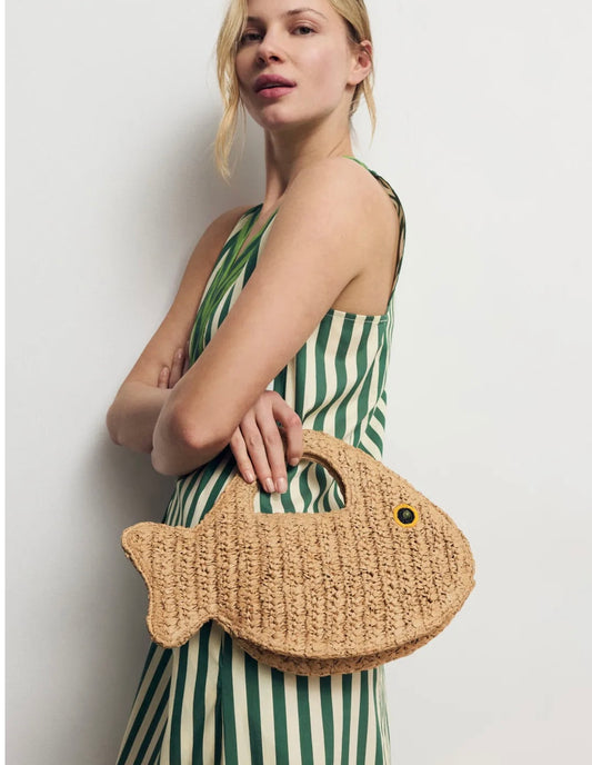 Fish raffia bag