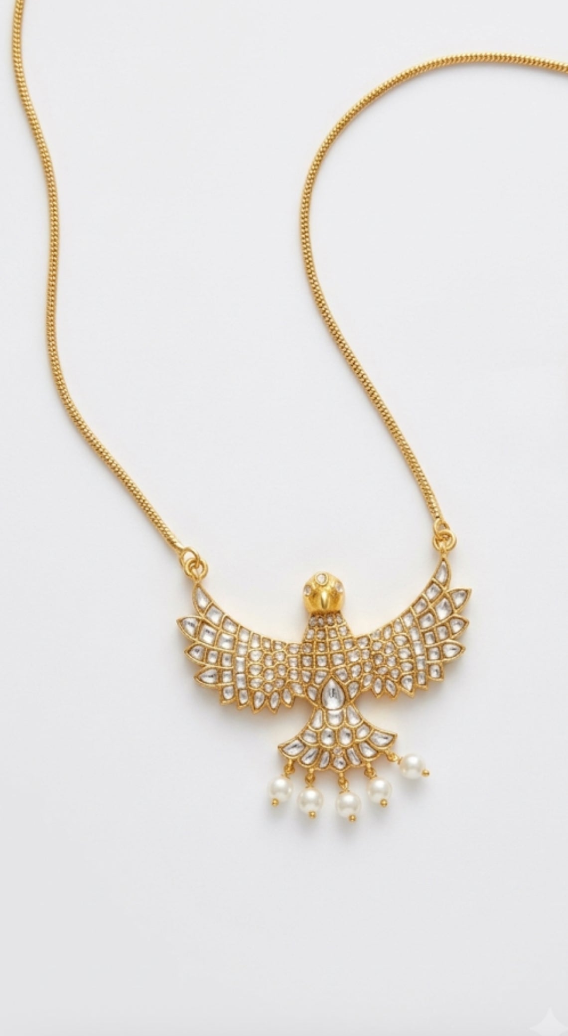 Jadau Falcon Necklace