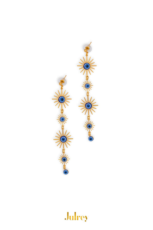 Sunshine Evil Eye Statement Earrings