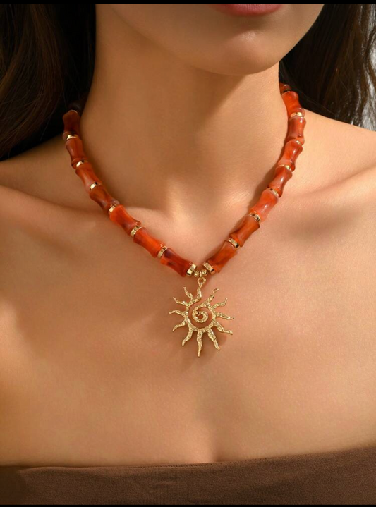 Sun summer necklace