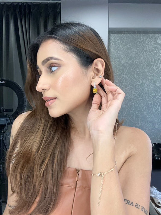 Sunlit Gem Drop Earrings