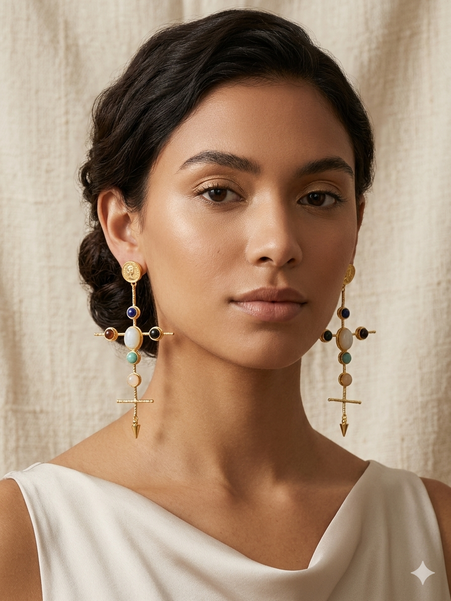 Boho Statement Cross Earrings