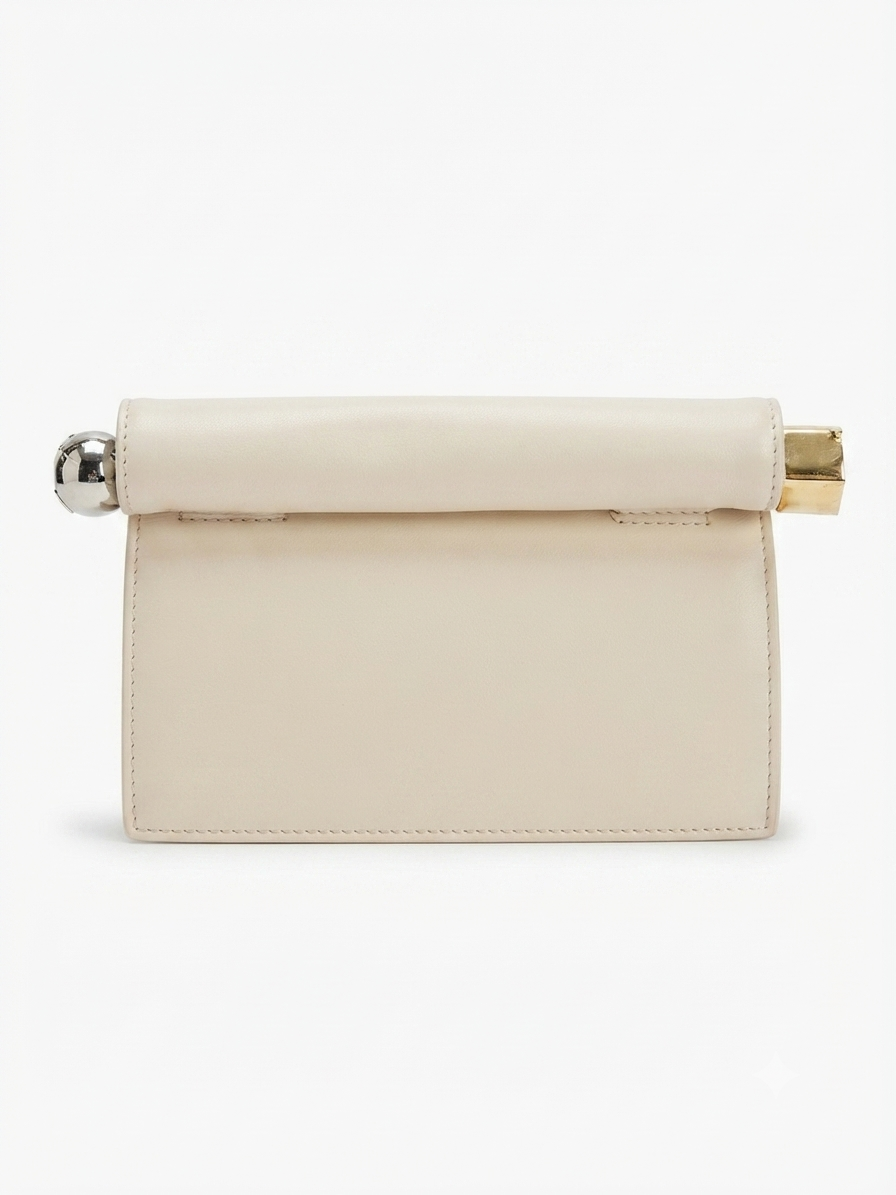 Raffia Roll- Top Clutch