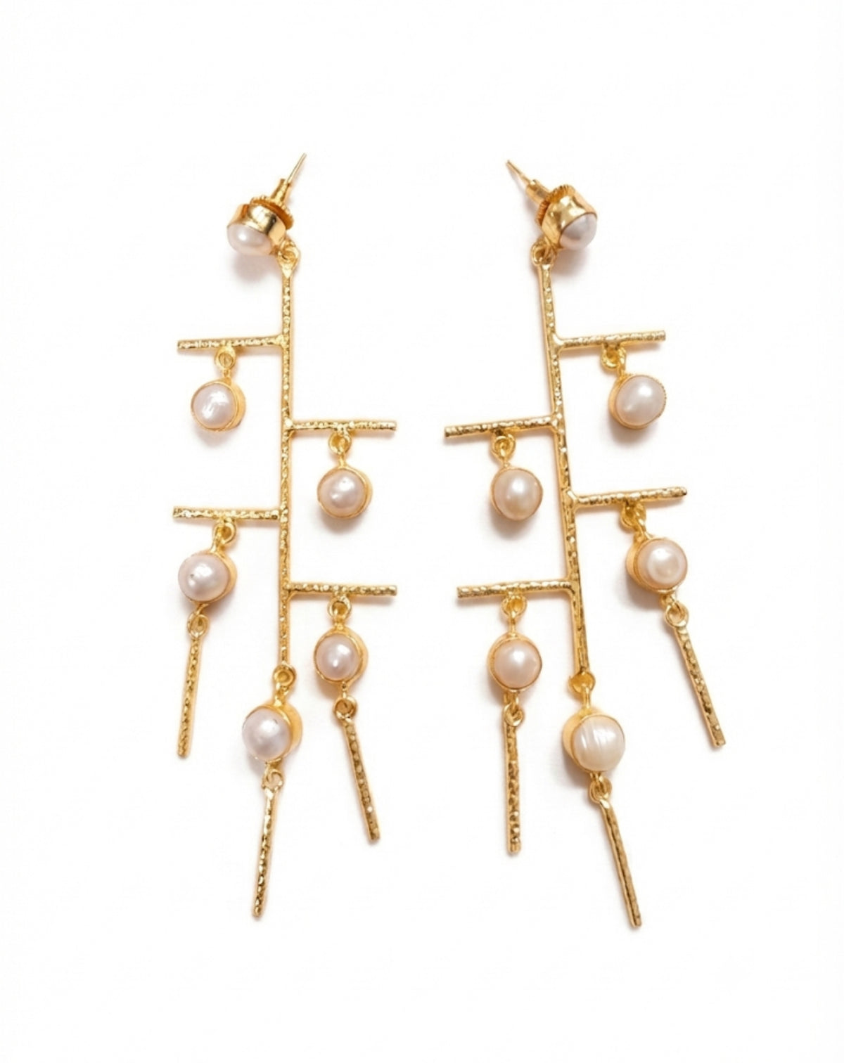 Glided Pearl Earrings