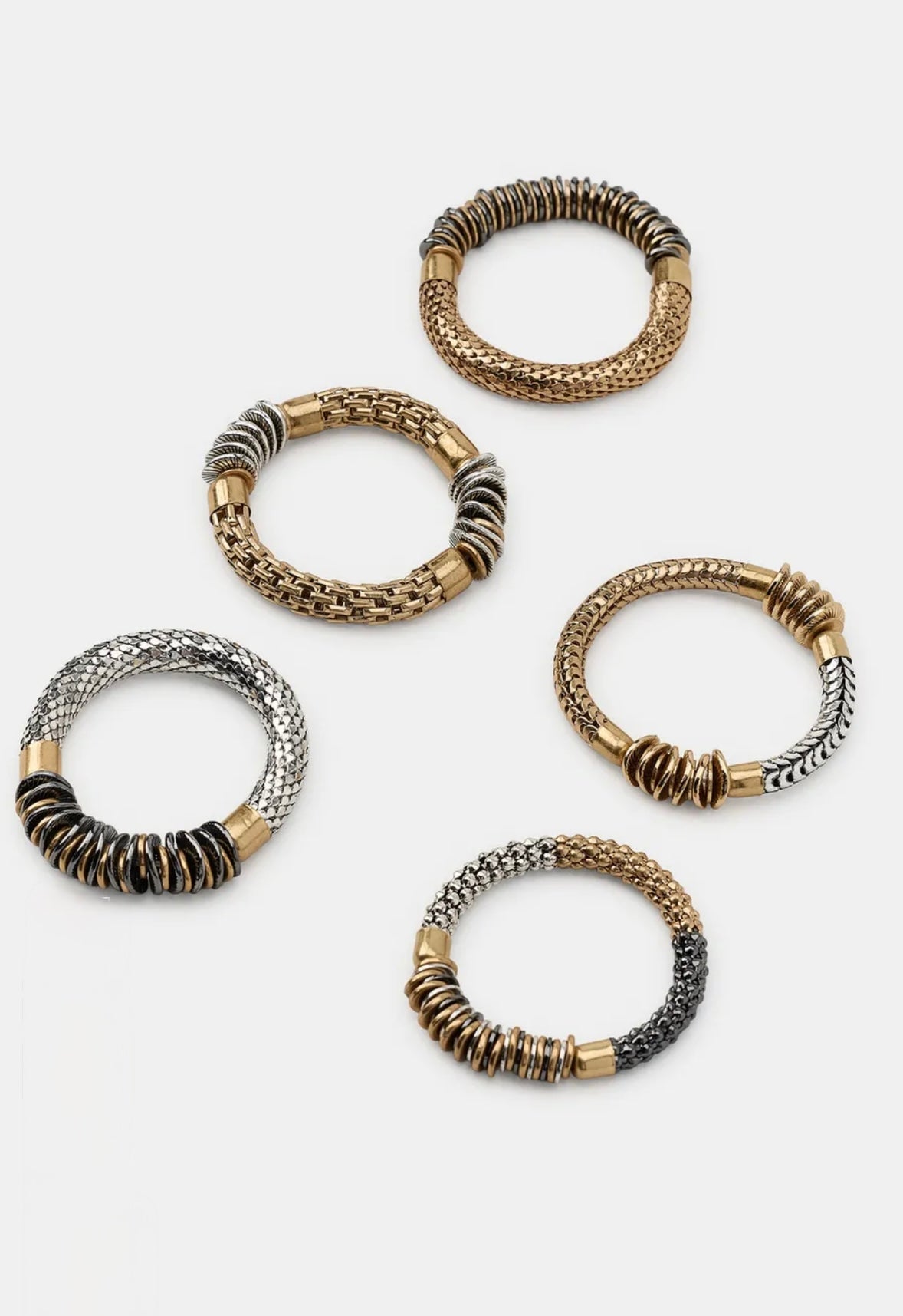 Pack of 5 retro bracelets