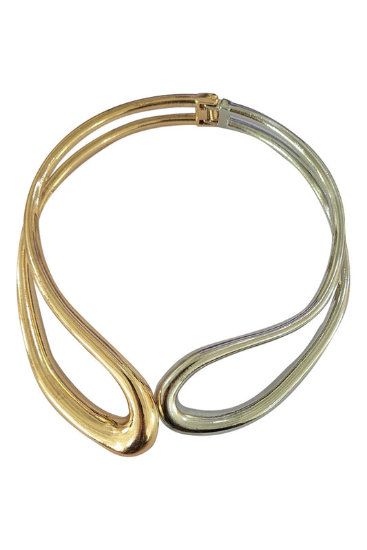 Unmissable Fushion flow dual tone necklace