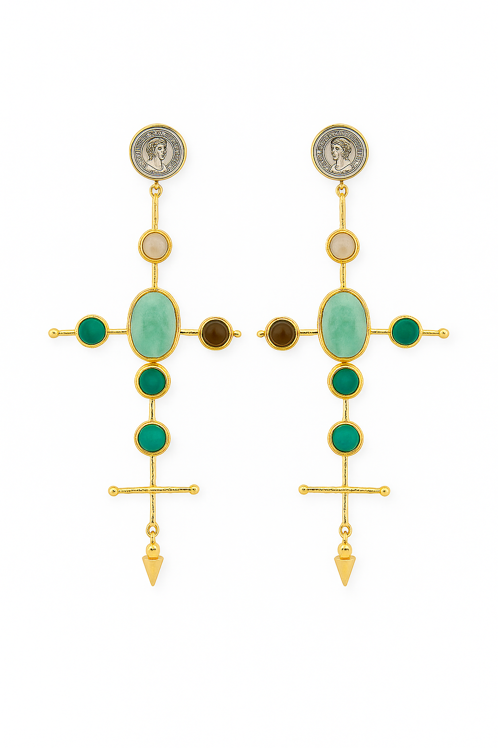 Sacred Shine Cross Earrings