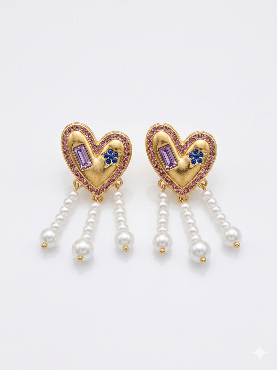 Christian Heart Earrings