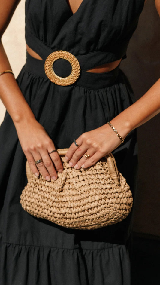Beach raffia bag