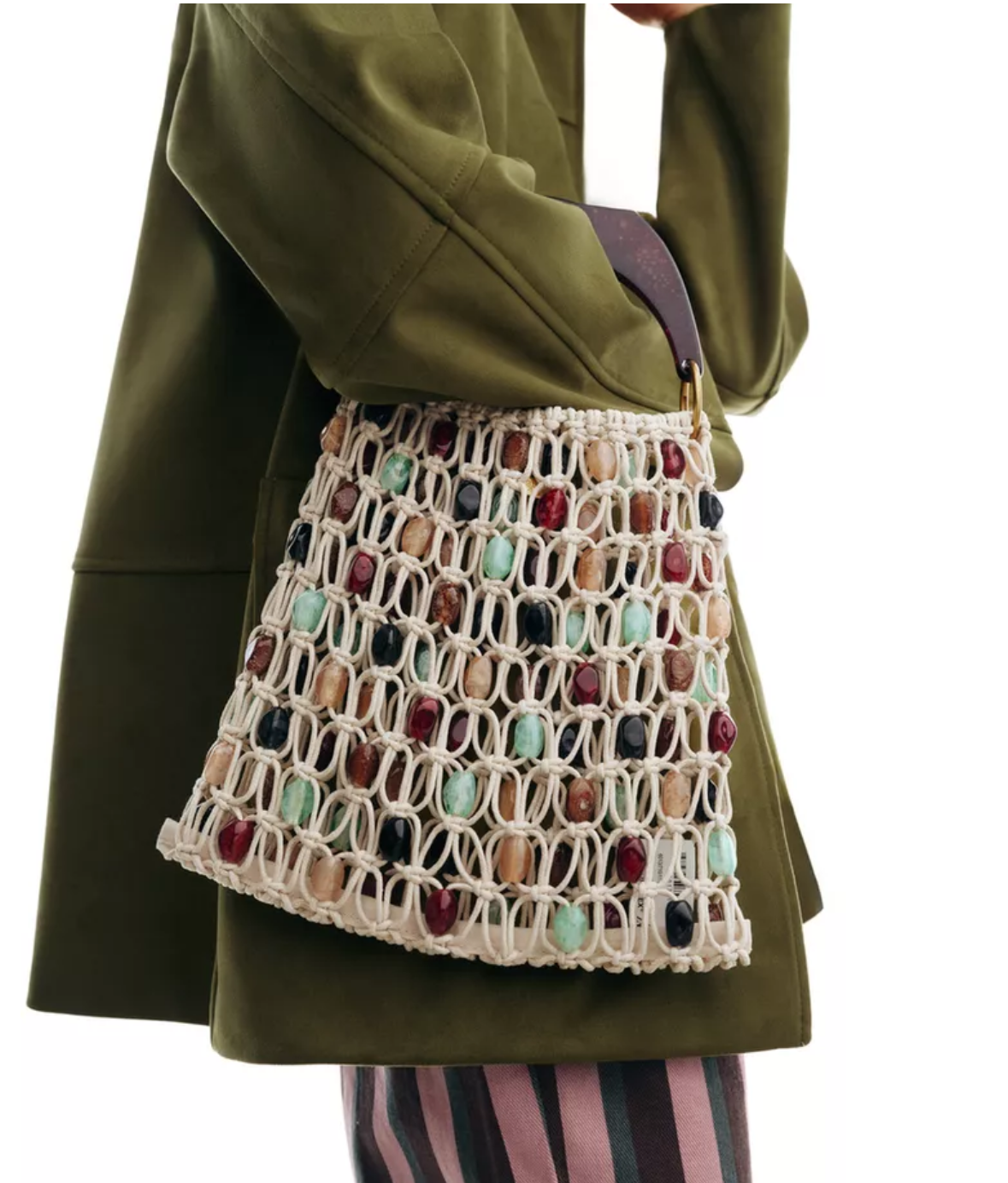 Stone beaded bag