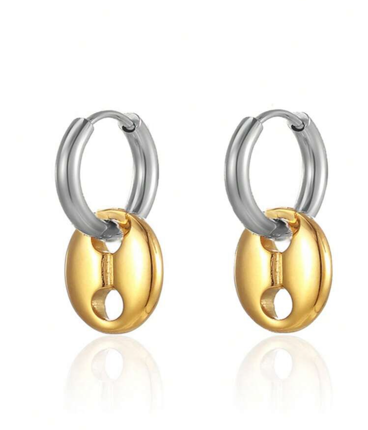Mix-metal earrings(pre order )