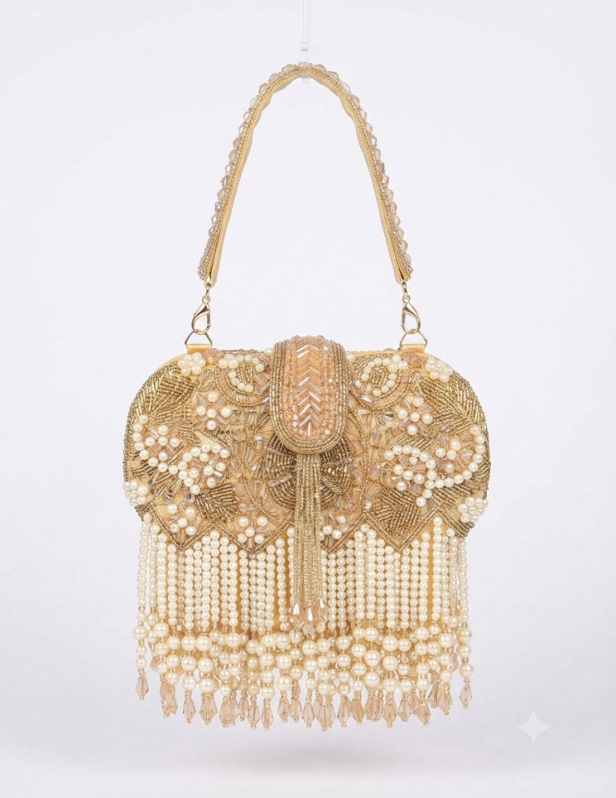 Pearl Crystal Beaded Bag