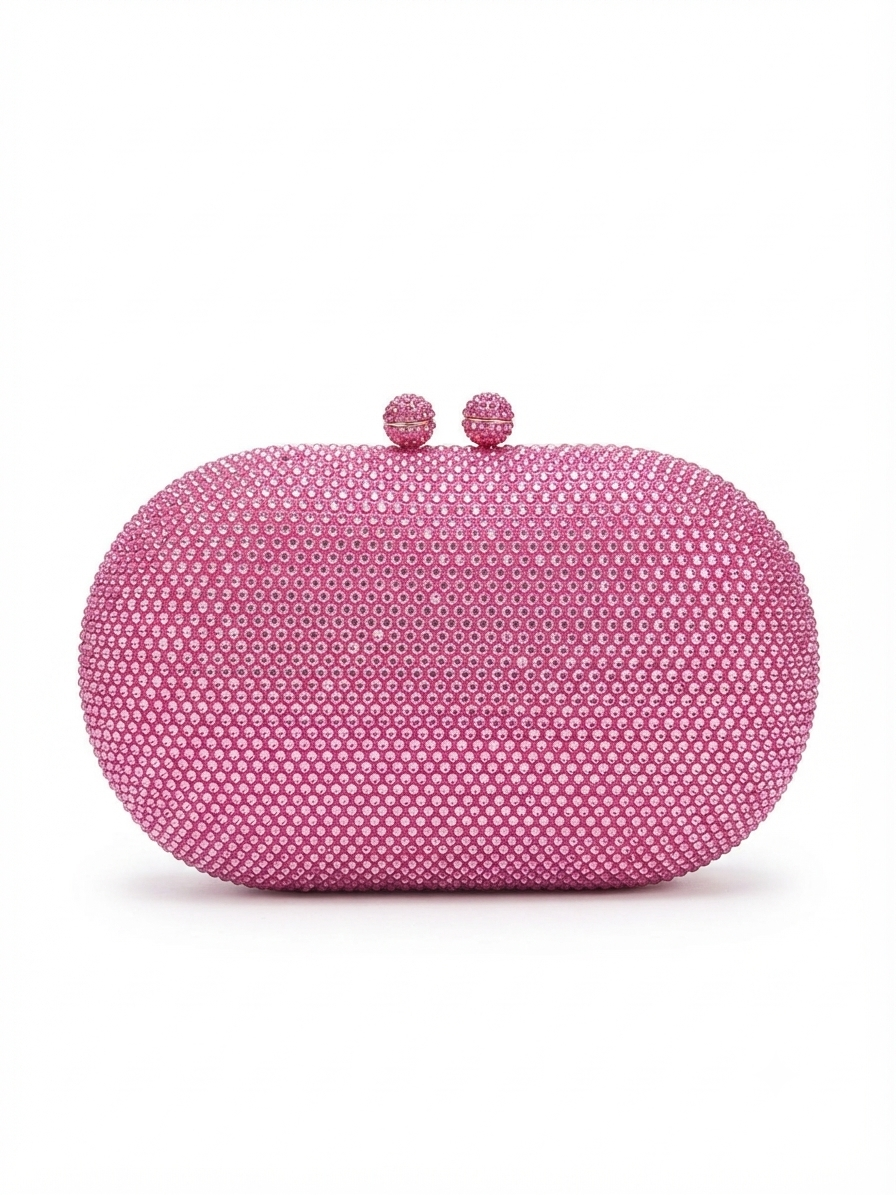 Pink Crystal Clutch