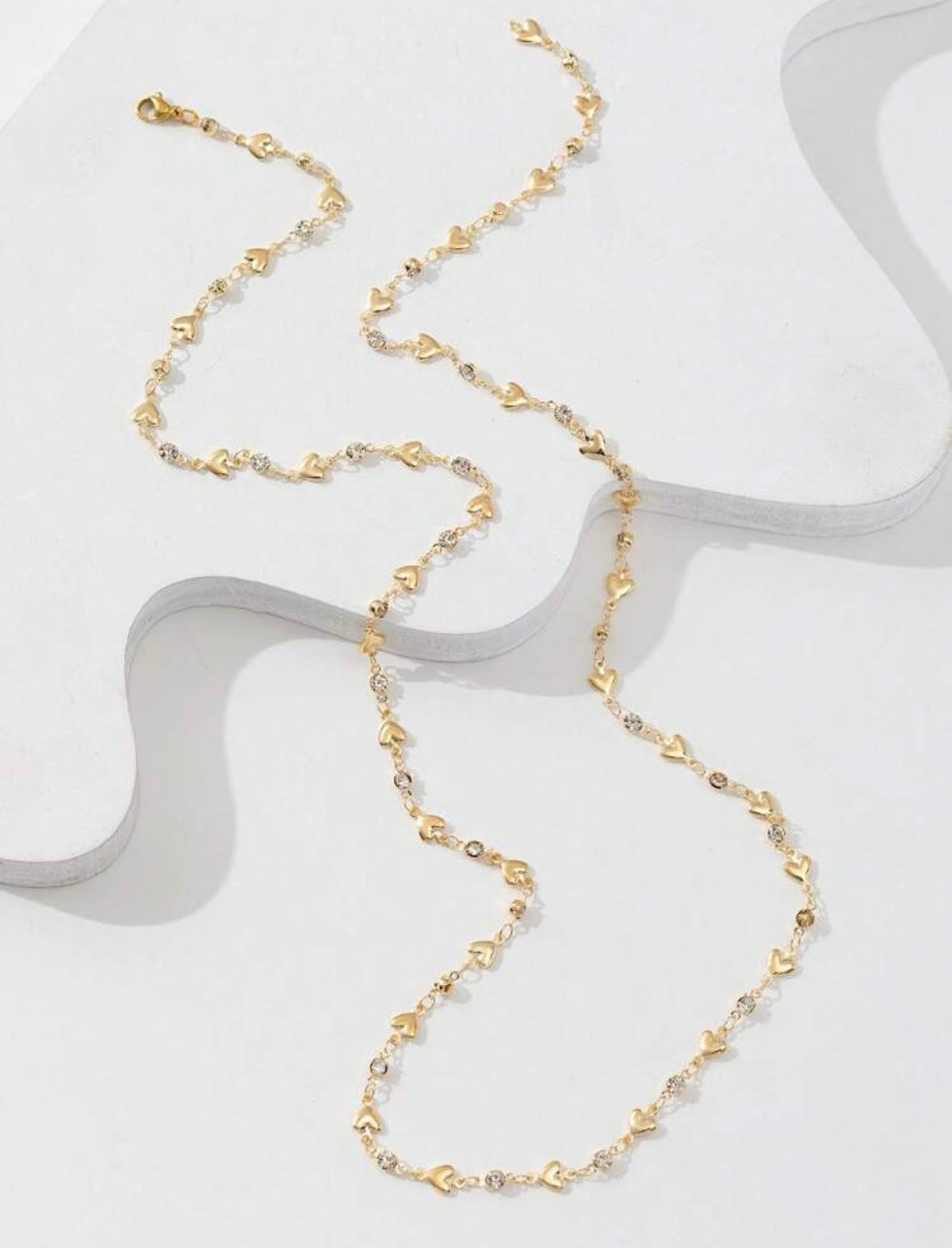 Suha heart diamond studded necklace