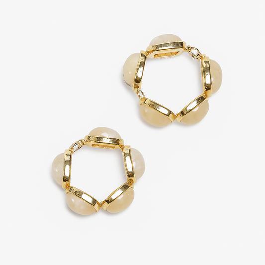 Aurora Pearl Dome Earrings