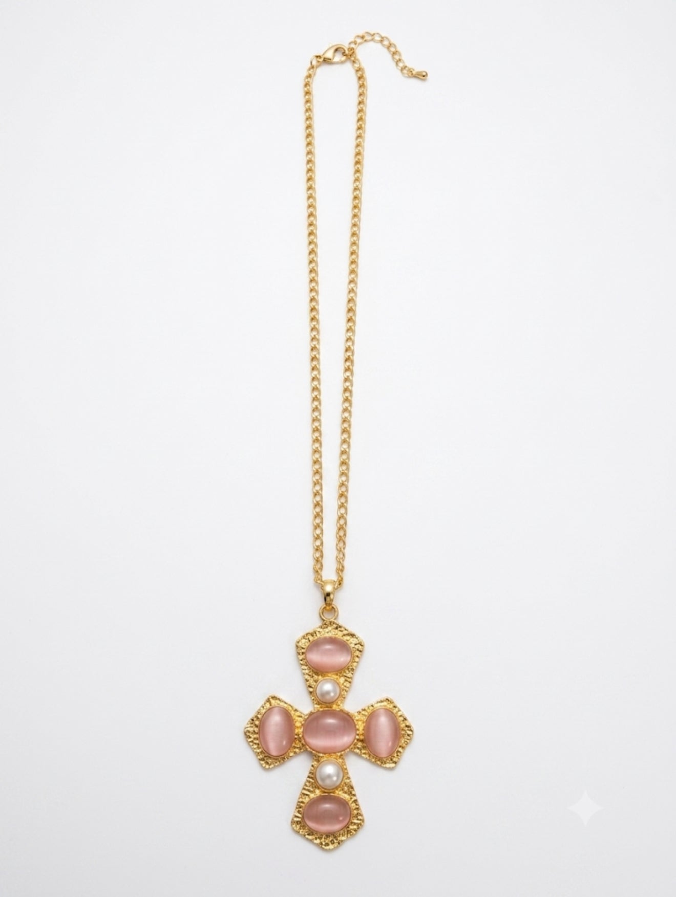 Multi-stone cross pendant