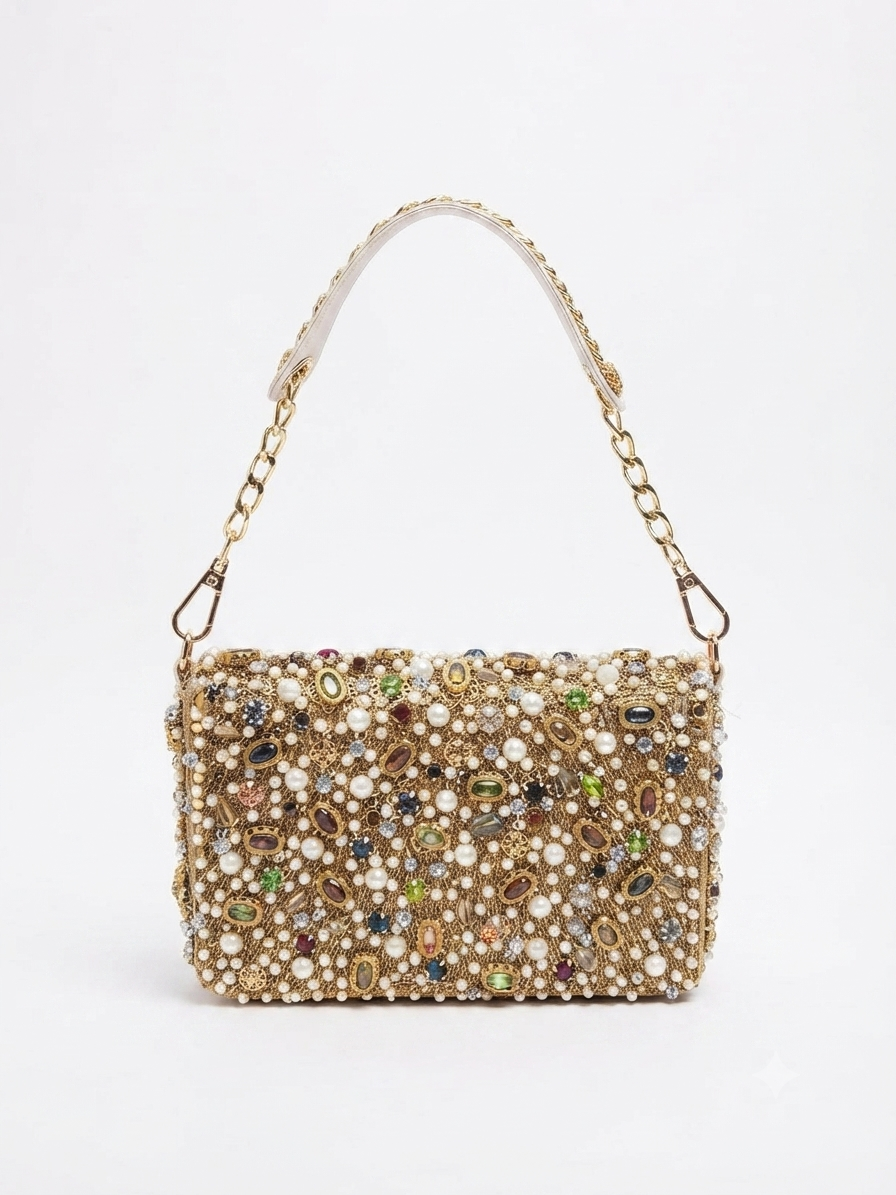 Aurelia Pearl & Crystal Clutch Bag