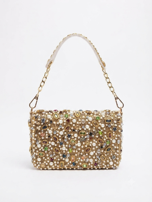 Aurelia Pearl & Crystal Clutch Bag