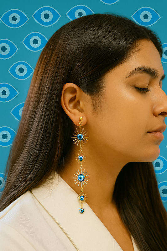 Sunshine Evil Eye Statement Earrings