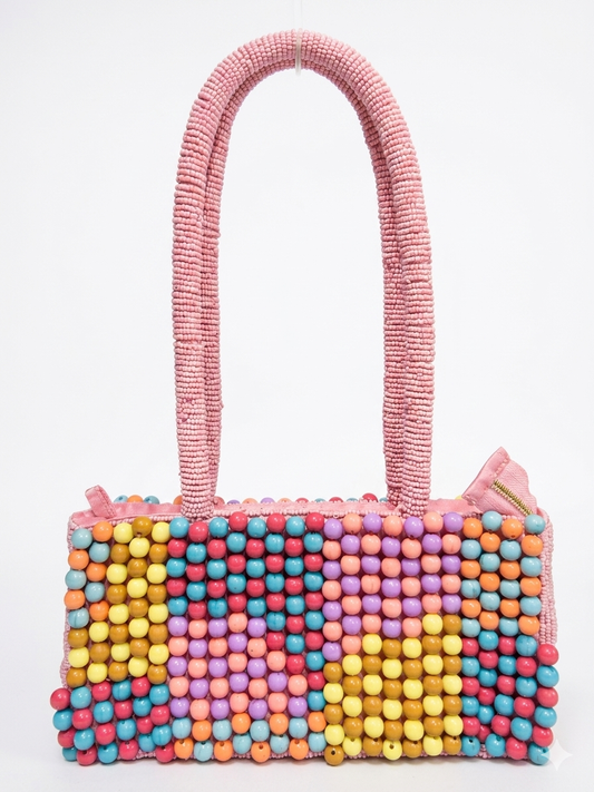Pink Multi-Bead Bag