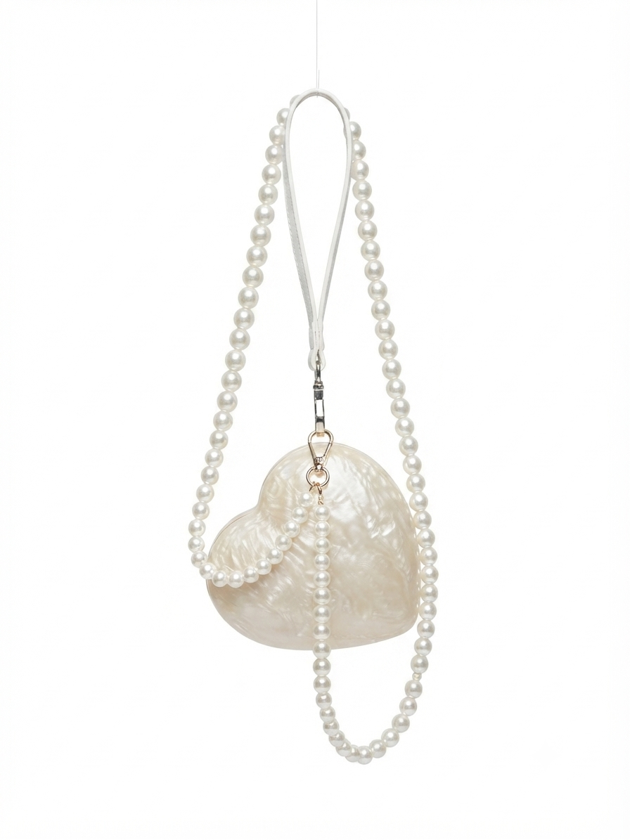 The Heart Pearl Bag