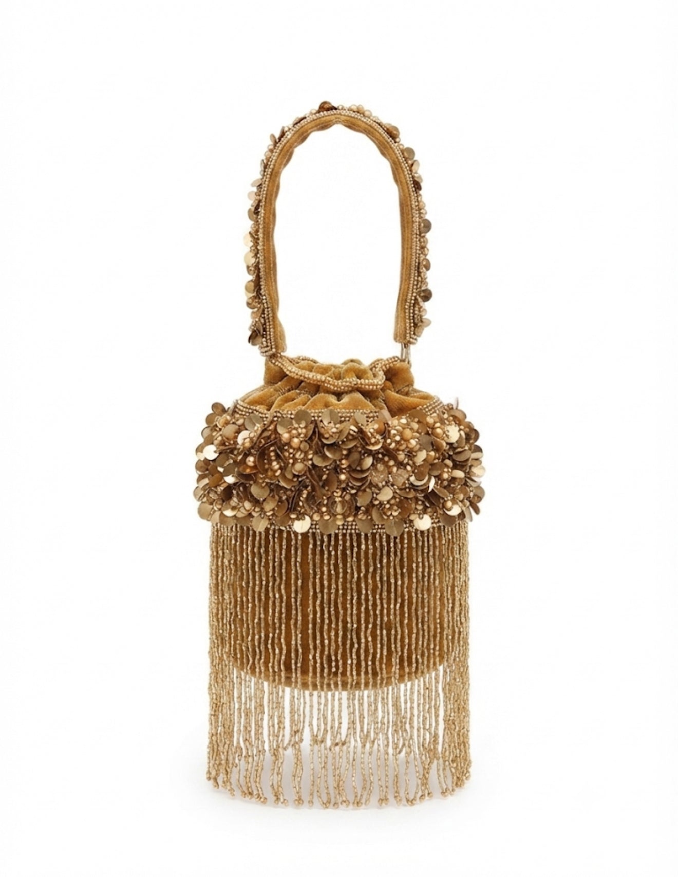 Fringe Velvet Bag