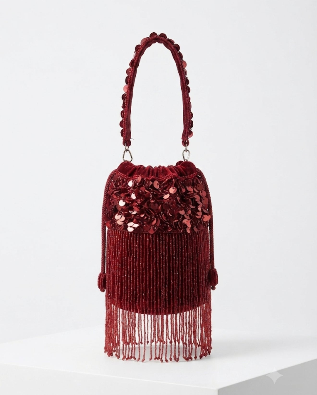 Fringe Velvet Bag