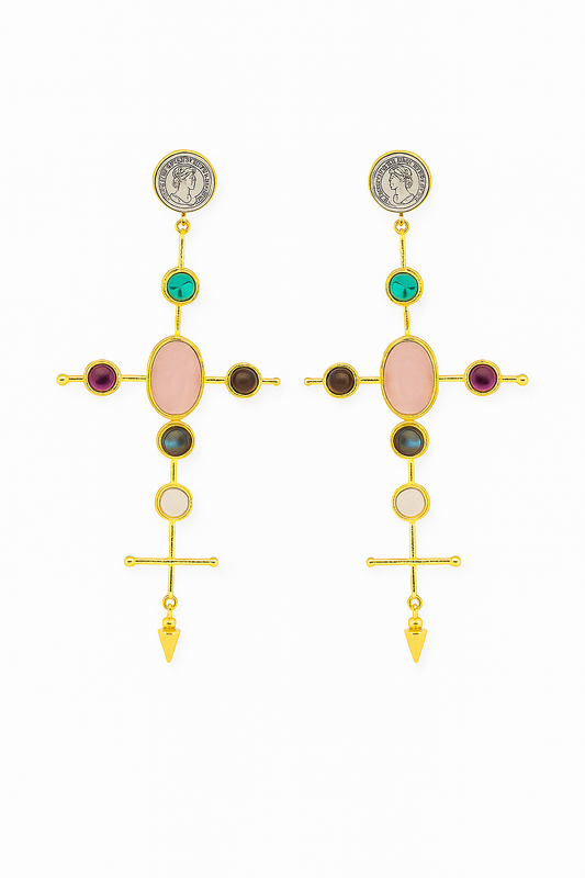 Infinity Cross Earrings