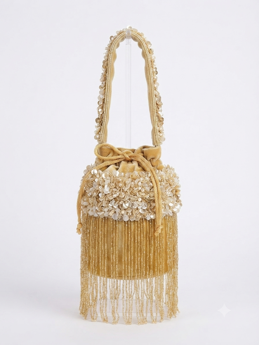 Fringe Velvet Bag