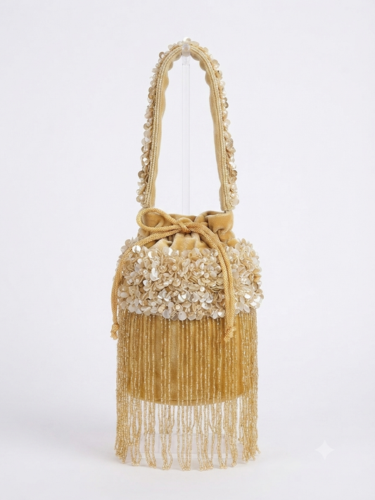 Fringe Velvet Bag