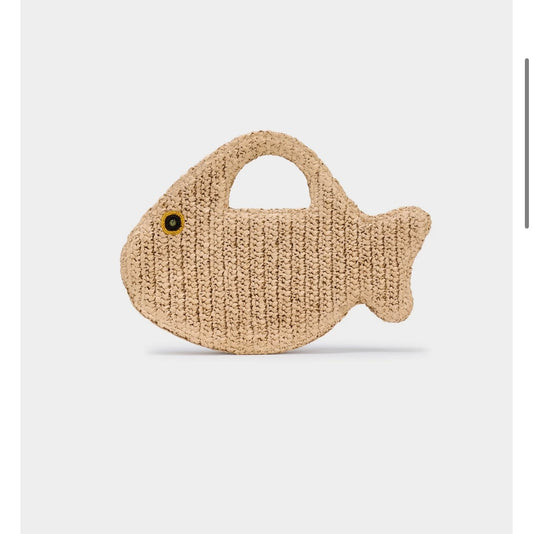 Fish raffia bag