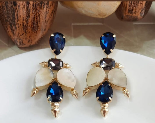 Midnight Glam Statement Studs