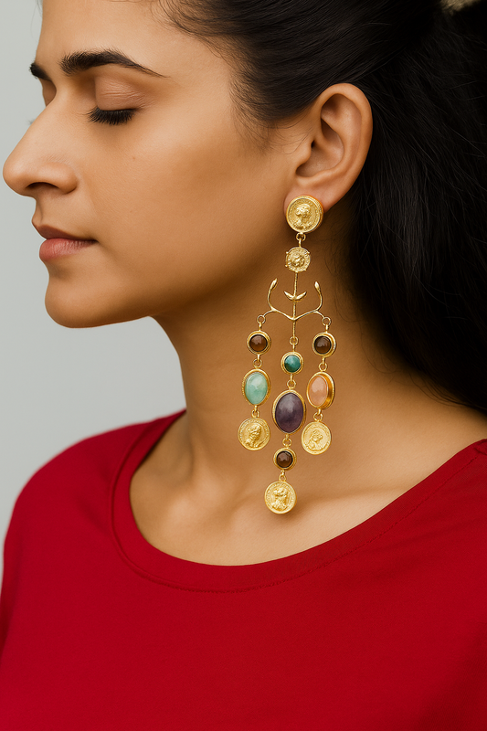 Heritage Coin Cascade Earrings