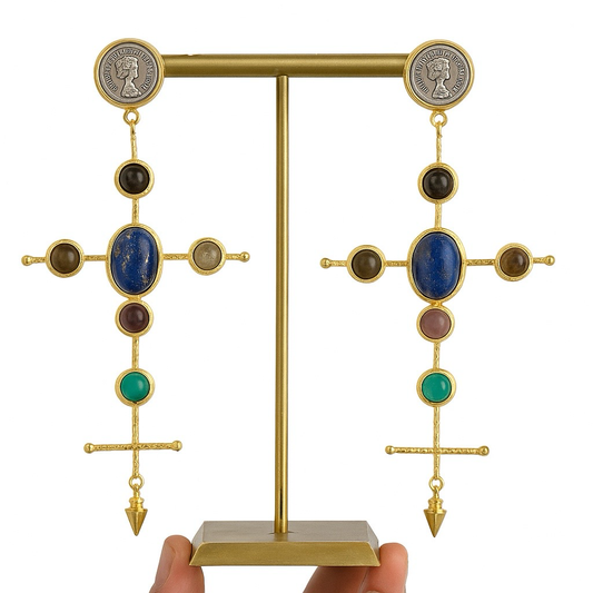 Festive gem stone danglers