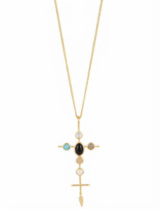 Lune Cross Pendant