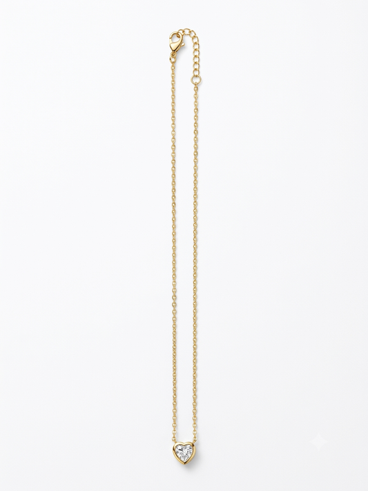 Heart Solitaire Pendant Necklace