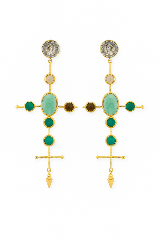 Sacred Shine Cross Earrings