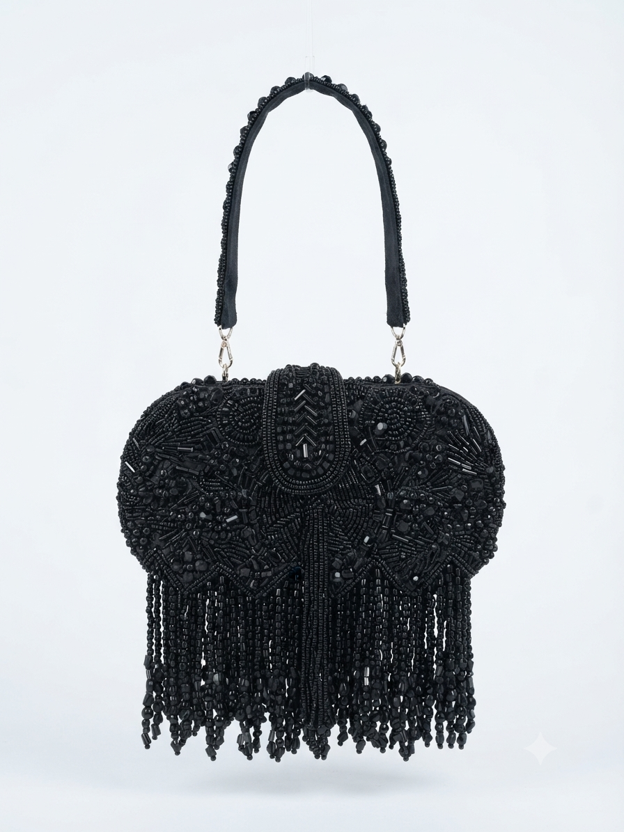 Pearl Crystal Beaded Bag
