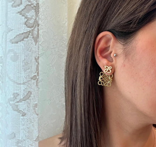 Serene Bloom Dual-Layer Earrings(can be worn in 2styles)