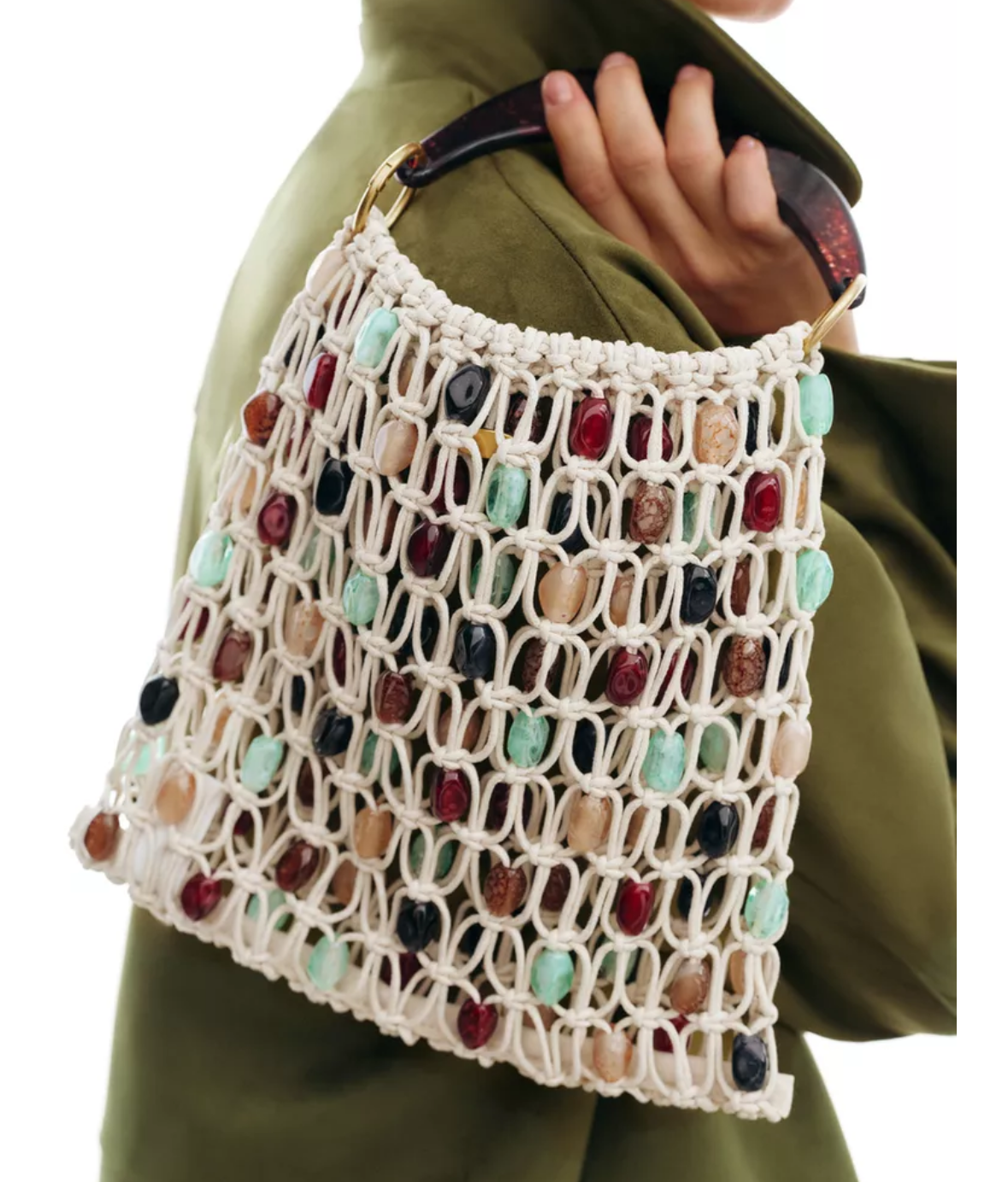 Stone beaded bag