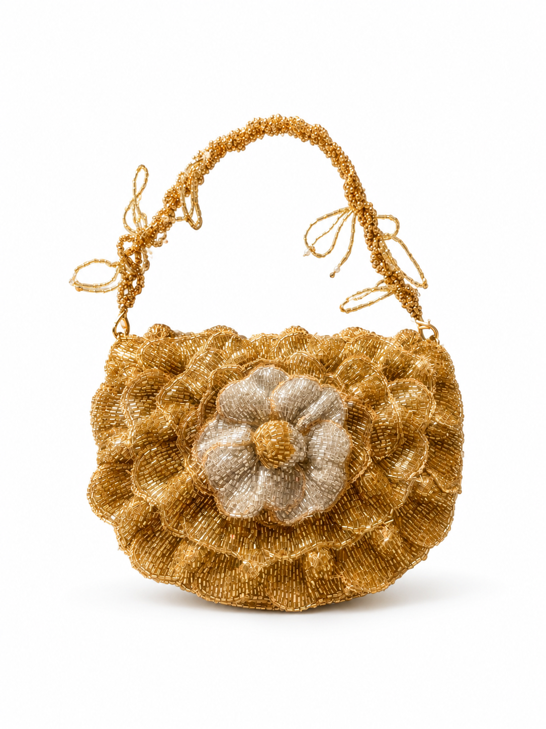 Rose hand beaded bag