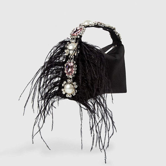 luxury feather bag