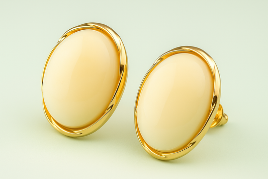 golden butter yellow earring