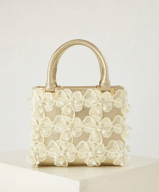 luxury floral golden bag