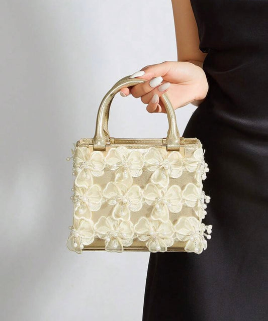 luxury Golden bag floral 